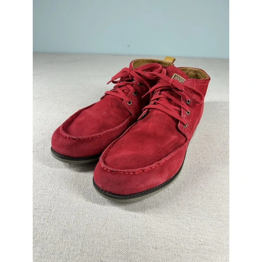 Adidas x Ransom Shoes Size 11 Mid Chukka Boots Red Suede Leather Never Ending